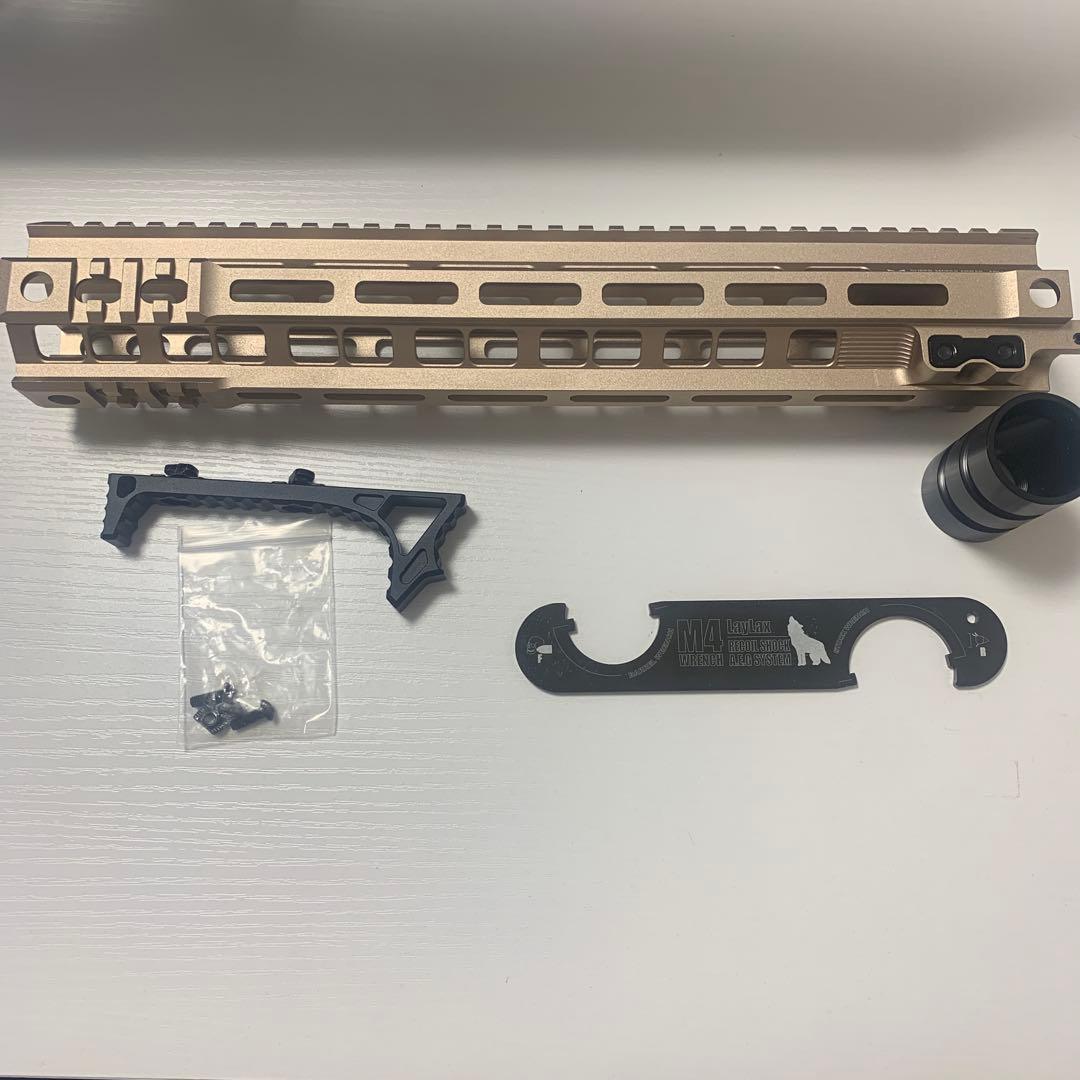 東京マルイMWS用m-lok ハンドガード、グリップ、バレルガイド、レンチ