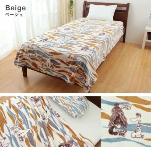 新品・完売品☆ムーミンキャンプ 防炎 ニューマイヤー毛布 シングル140×200