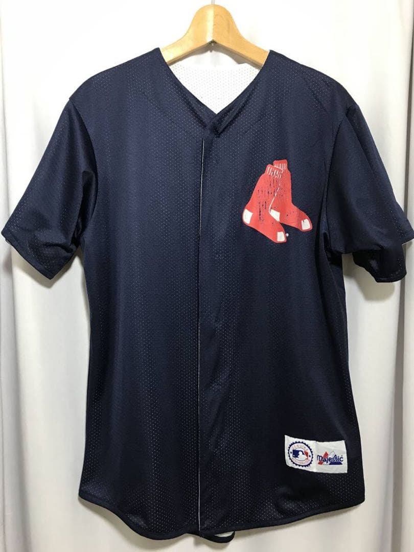 majestic MLBレッドソックス　ゲームシャツ　ユニフォーム　USA古着