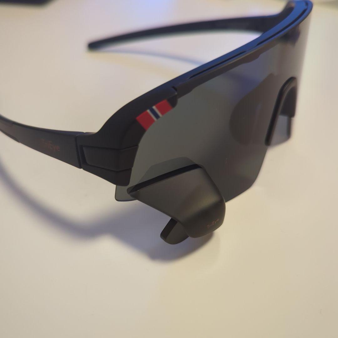 TriEye（トライアイ）スタンダード スモークレンズ リアミラー搭載サングラス