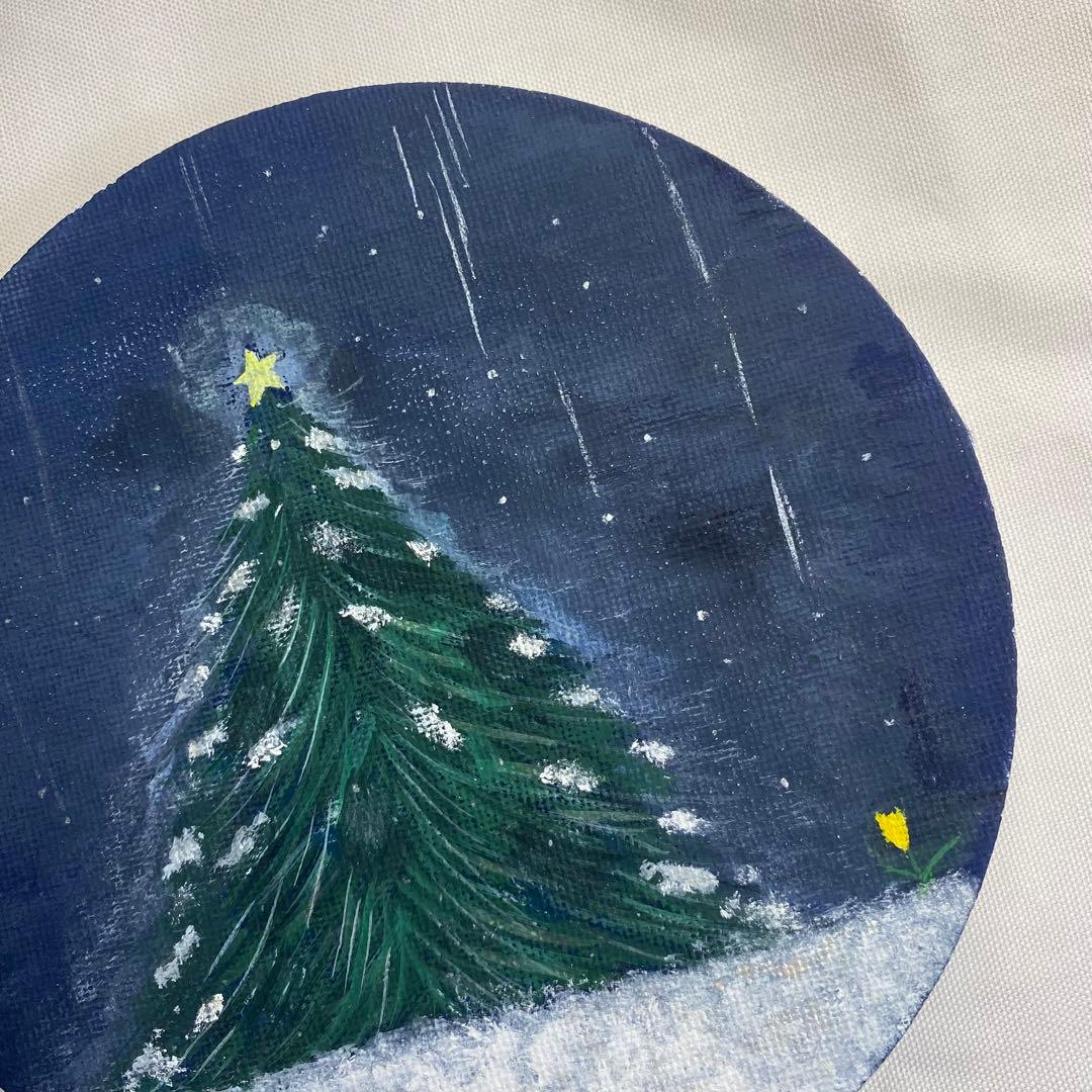 アクリル画 題名「クリスマスツリー」