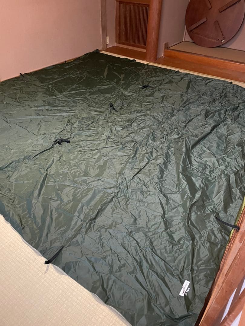 【ほぼ新品】DDTarp 3x3 オリーブグリーン タープ貼りに必要な５点セット