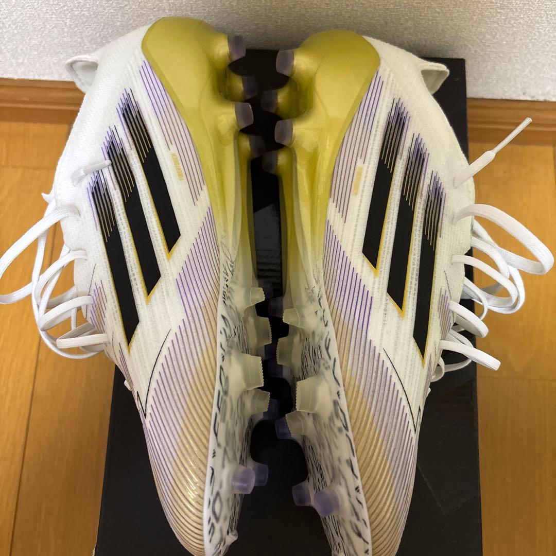 adidas F50 AG スパイク ホワイト/パープル/ゴールド