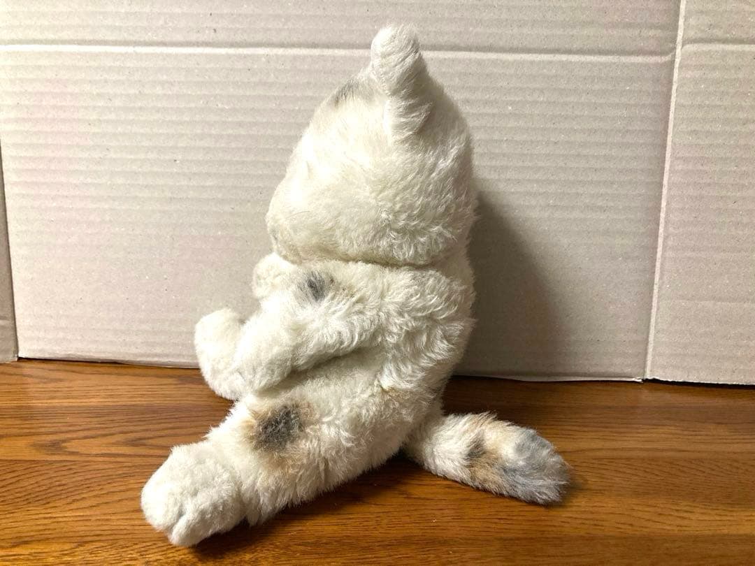 希少 80年代 ビンテージ 白猫 ネコ キャット ぬいぐるみ 人形 昭和 当時物