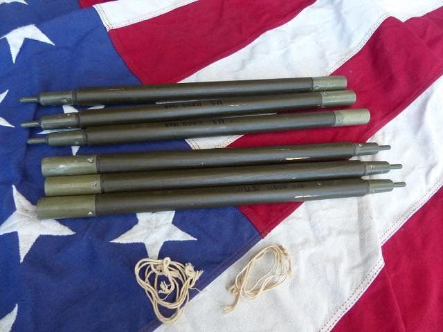 1968” 米軍実物 ナム戦 デッド!　テントポール　8本セット 軍幕