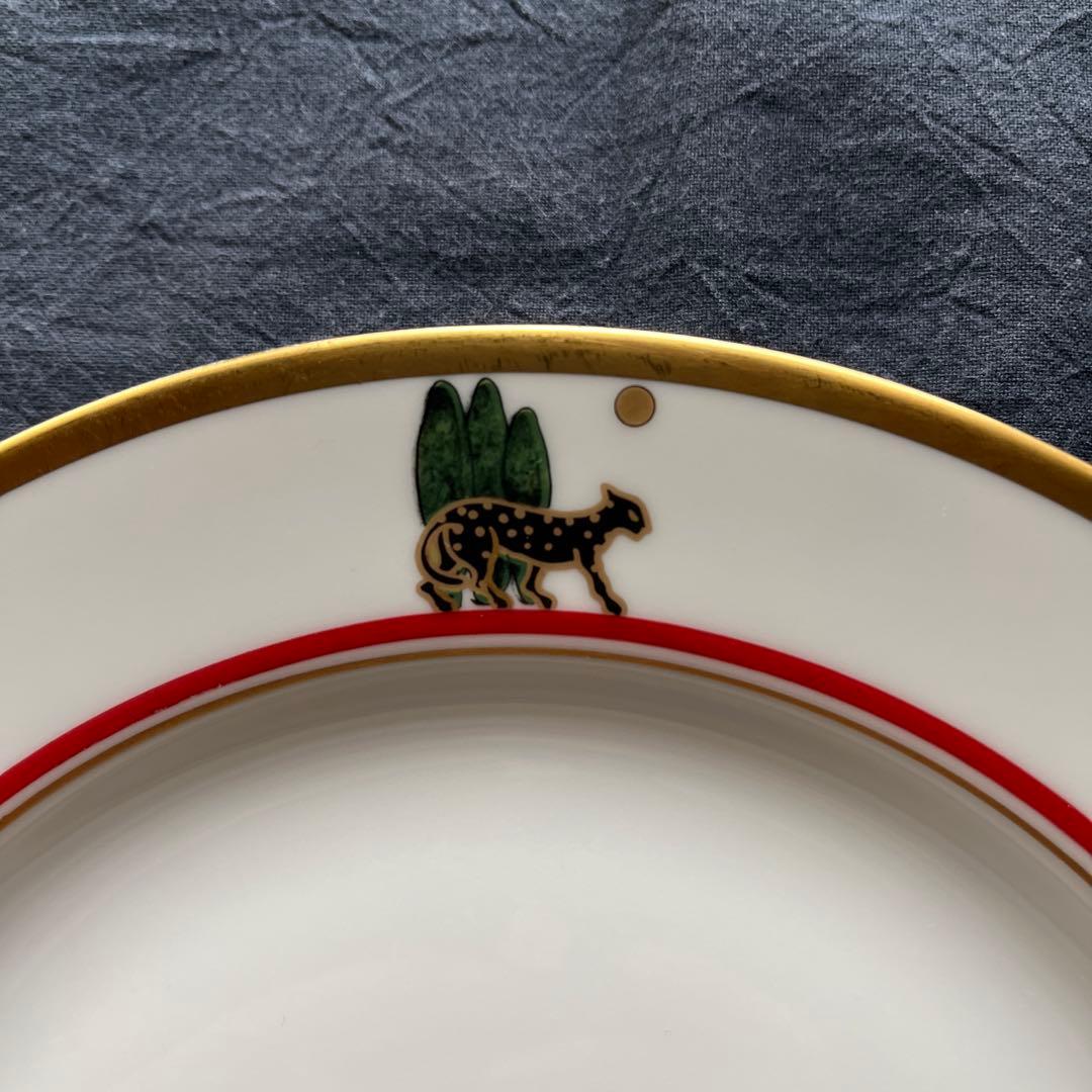 Cartier 花と家のモチーフ皿　21.5cm