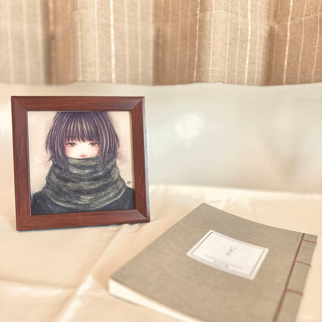『かくしごと』（手描きイラスト・オリジナル・絵画・水彩画・人物画・原画）