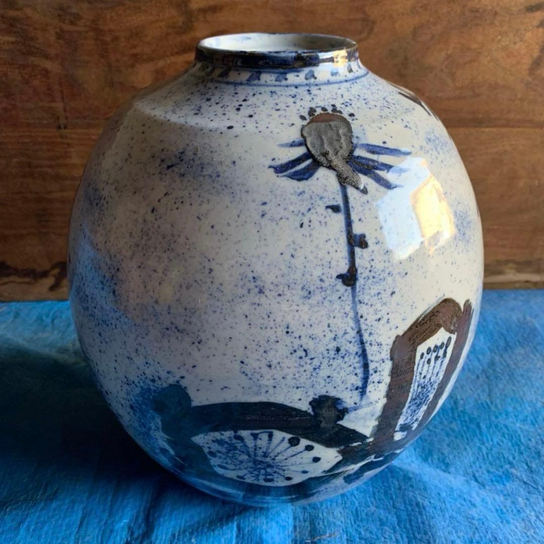 骨董品　花瓶　二代古青　内福の器
