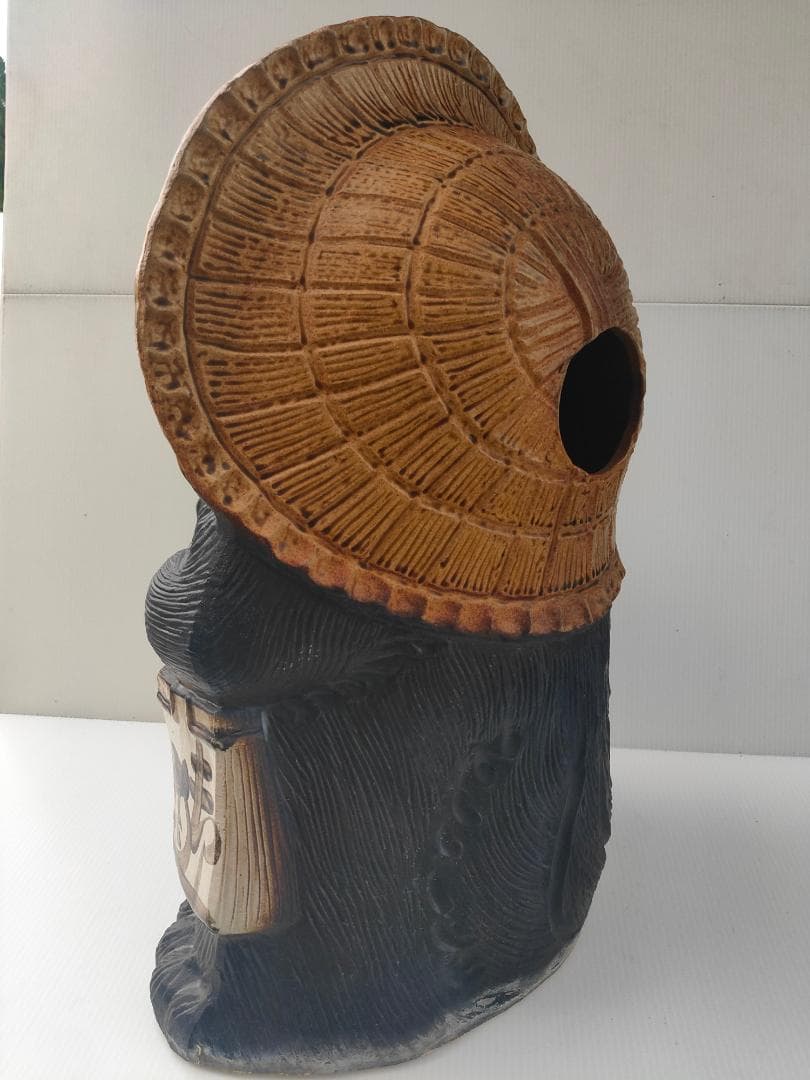 (美品) 信楽焼☆狸☆たぬき18号☆置物☆高さ56cm☆商売繁盛☆縁起物