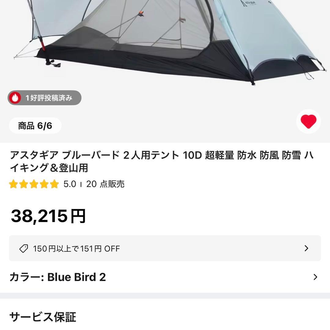 【試し張りのみ美品】ASTA GEAR BlueBird2