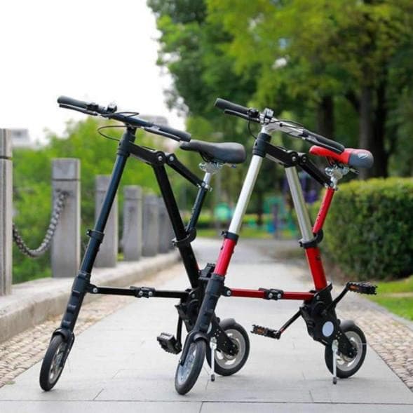 10インチ　折りたたみ自転車　黒　専用の袋　説明書　おしゃれ