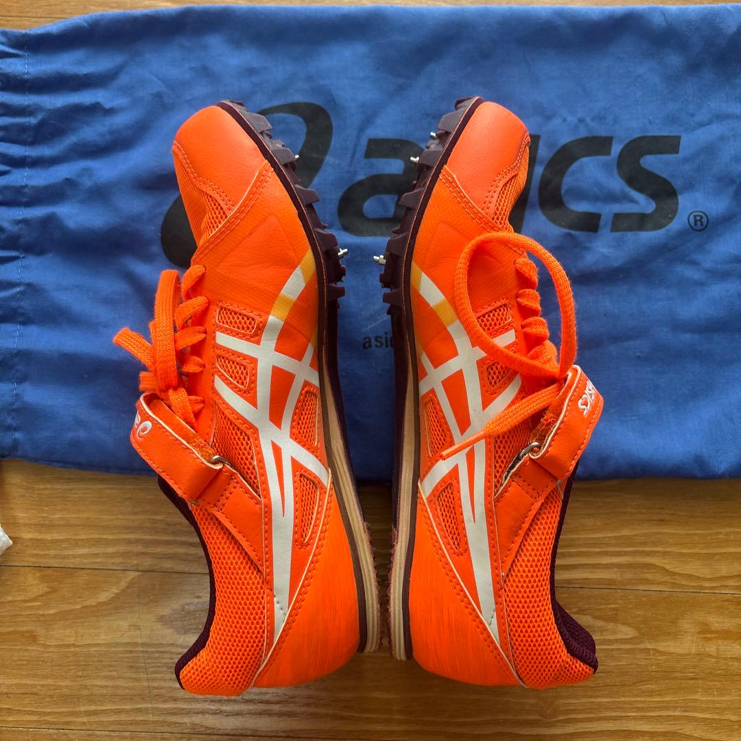 ASICS 陸上スパイクシューズ オレンジ
