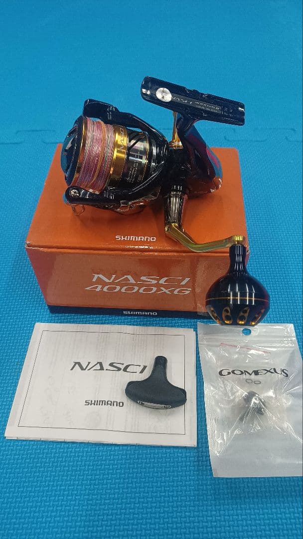 シマノ 16 ナスキー 4000XG　ゴメスサスハンドルノブ付