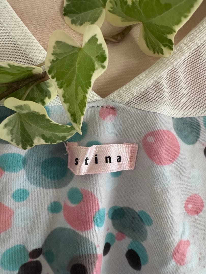 stina 水玉模様 長袖レオタードLサイズ