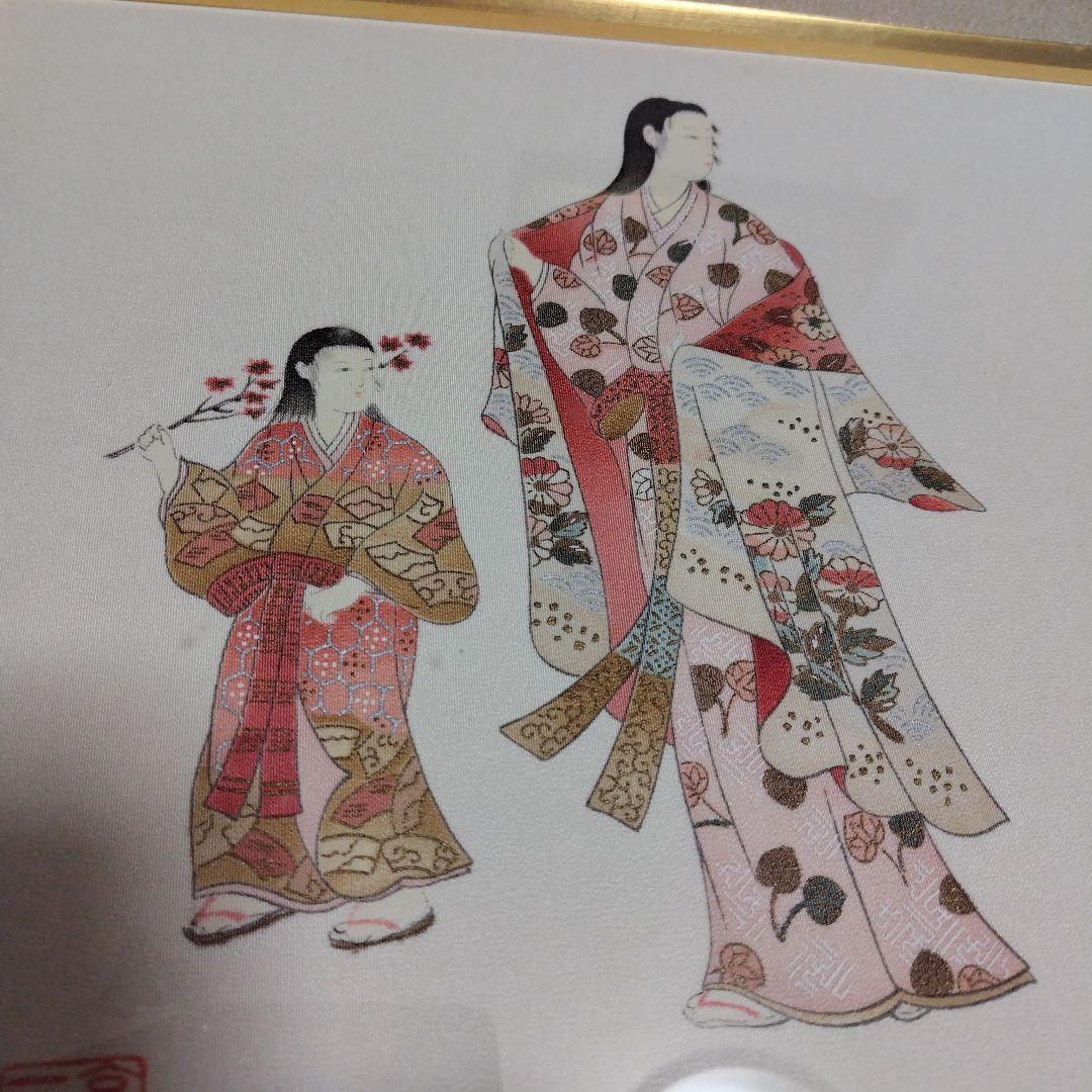 美人絵 額 元禄　見返り