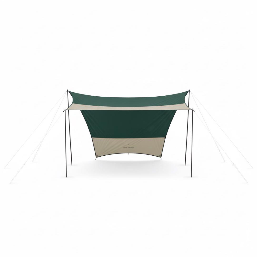 新品 キャプテンスタッグ ヘキサタープUVカット 6人用 4.4m×4.4m 緑