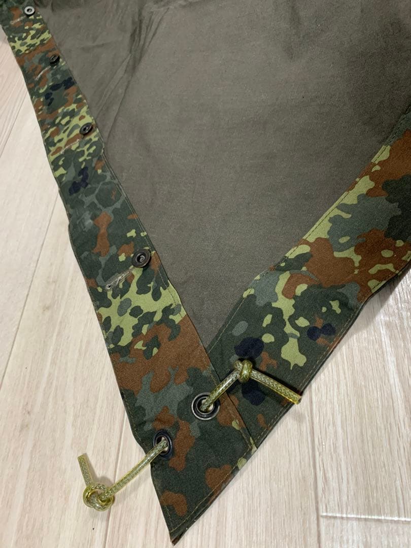 ドイツ軍　パップテント　軍幕　フレクターカモ　2枚セット　1枚デッドストック