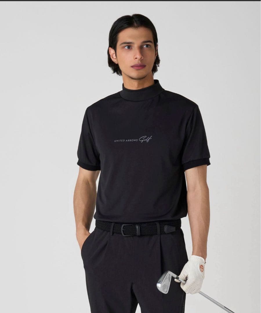 UNITED ARROWS Golf メンズ スムース モックネック シャツ