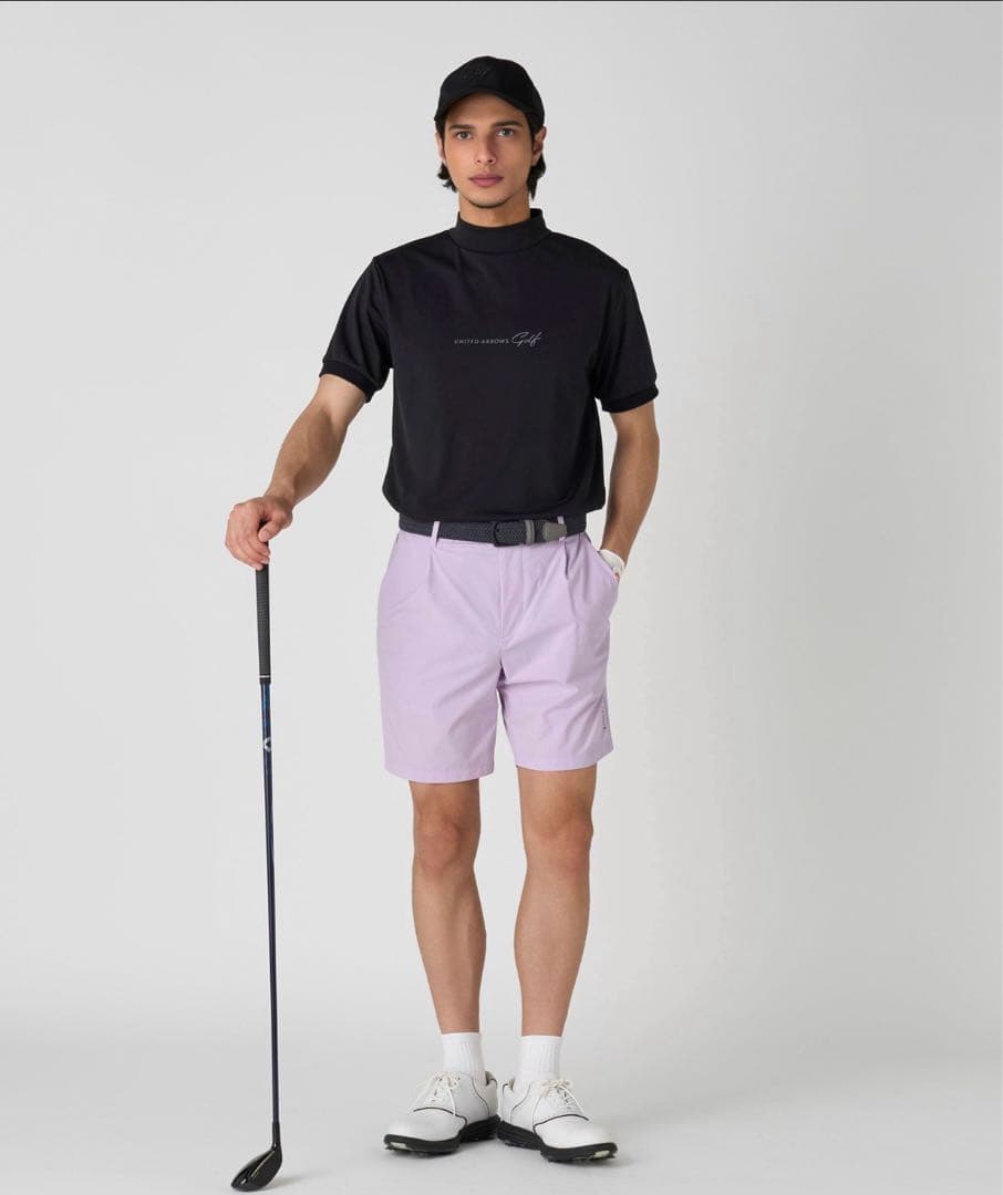 UNITED ARROWS Golf メンズ スムース モックネック シャツ