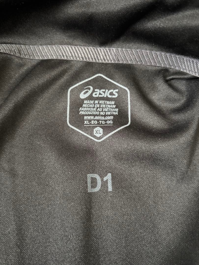 ASICS ブラックジャージ上下セット XLメンズ