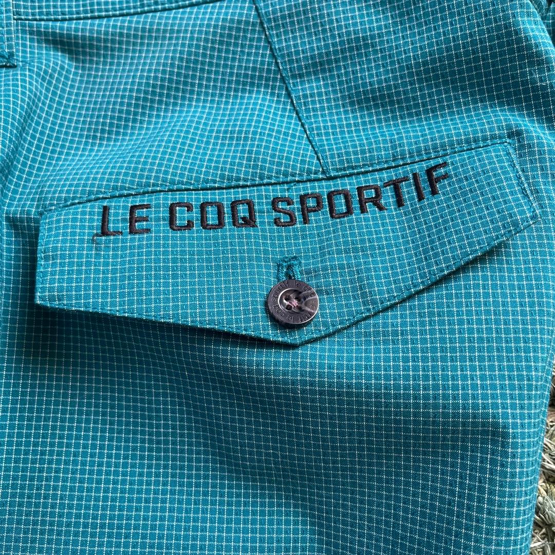 LE COQ SPORTIF グリーンチェックパンツ