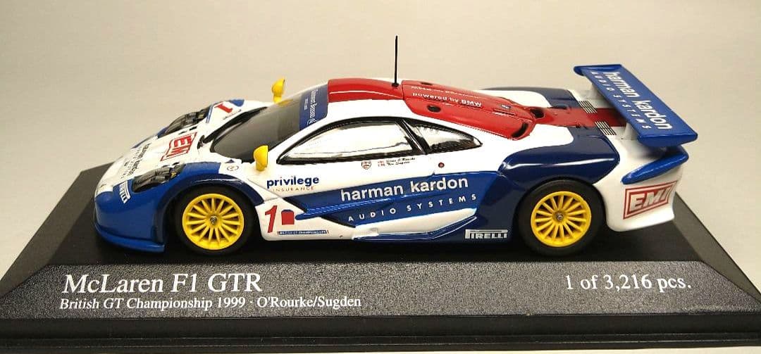★希少【ミニチャンプス】1/43 マクラーレンf1　GTR 1999