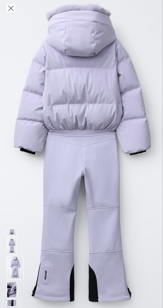 ZARA スノーウェア キッズ 6/7歳（122cm） ライトモーブ 美品