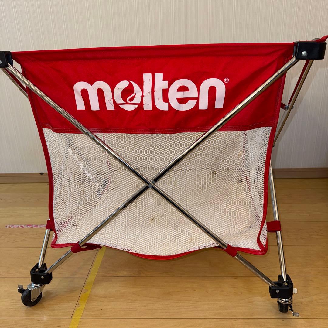 molten BK20折りたたみボールカート　赤白モルテン　ボールカゴケース付き