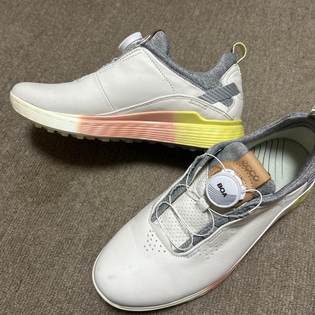 ECCO ゴルフシューズ BOA ホワイト 24.0cm