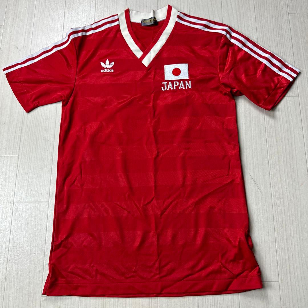 【希少】アディダスサッカー日本代表ユニフォーム80s刺繍国旗ワッペンオリンピック