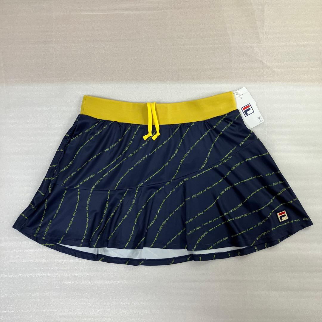 未使用　FILA フィラ　ゲームシャツ＆スコート　レディース　ネイビー　L
