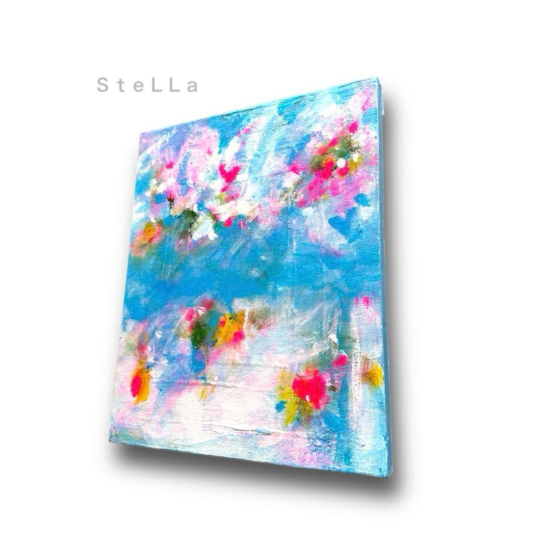 現代アート　空　抽象画　北欧アート　インテリア　癒し　花　北欧　絵画　リラックス