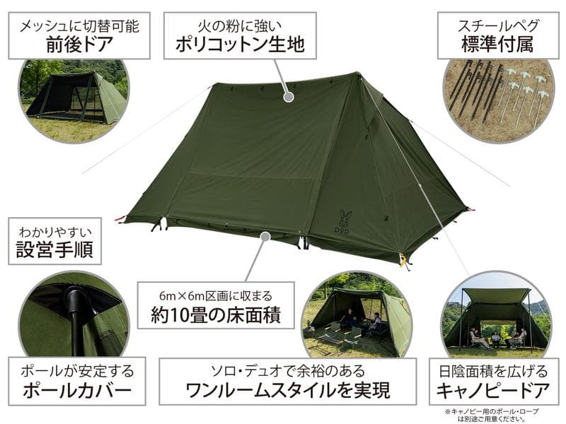 新品 ヨンヨンベースTC＆ワンタッチカンガルーテント DOD