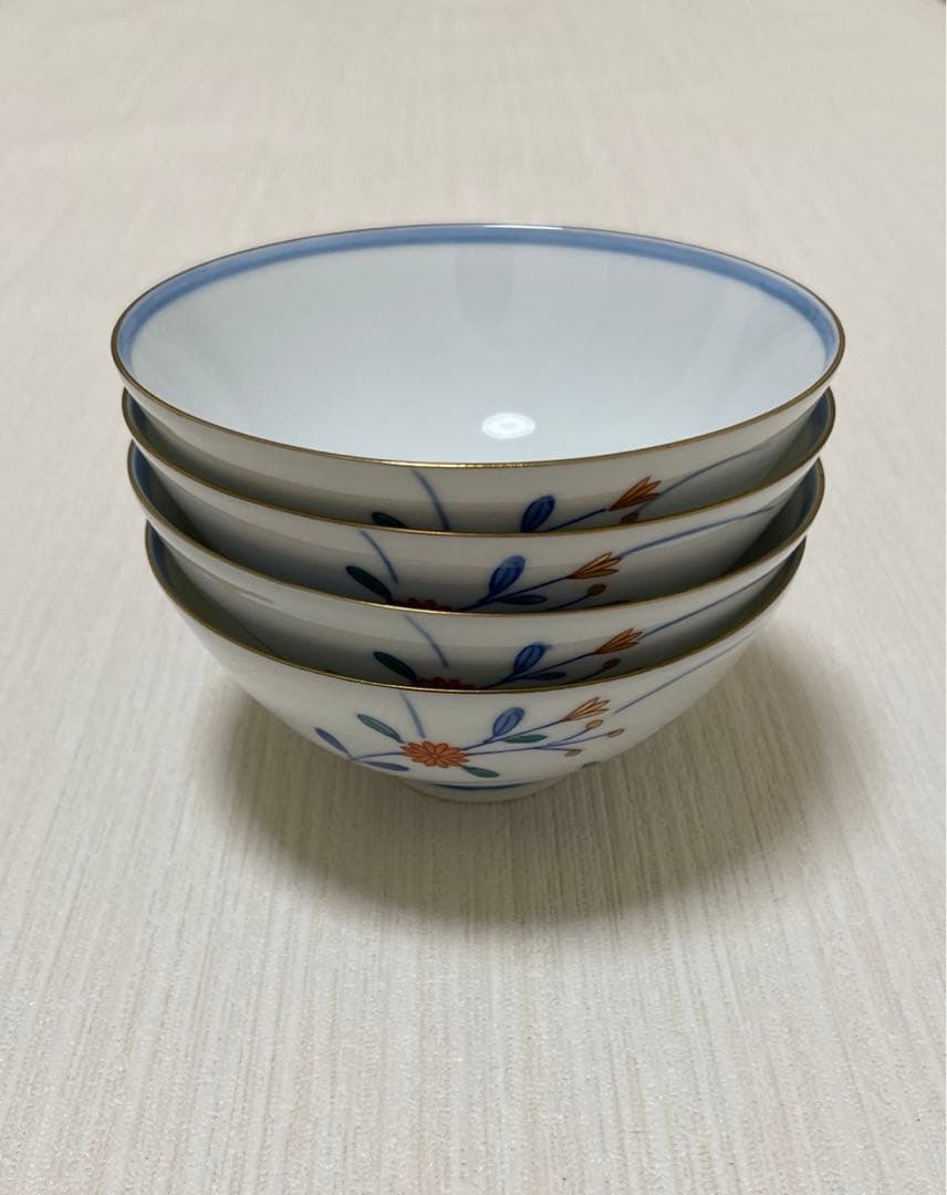 【匿名配送】陶器 西山　お茶碗　飯碗 ご飯茶碗　和食器　金色
