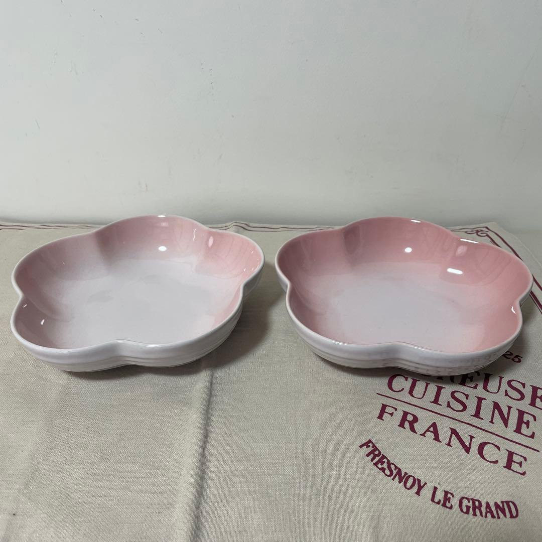 《美品》16cm ルクルーゼ フラワーディッシュ