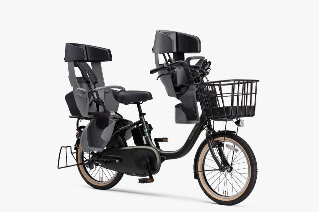 【超美品】ヤマハ　パスバビー 電動自転車 前後チャイルドシート付