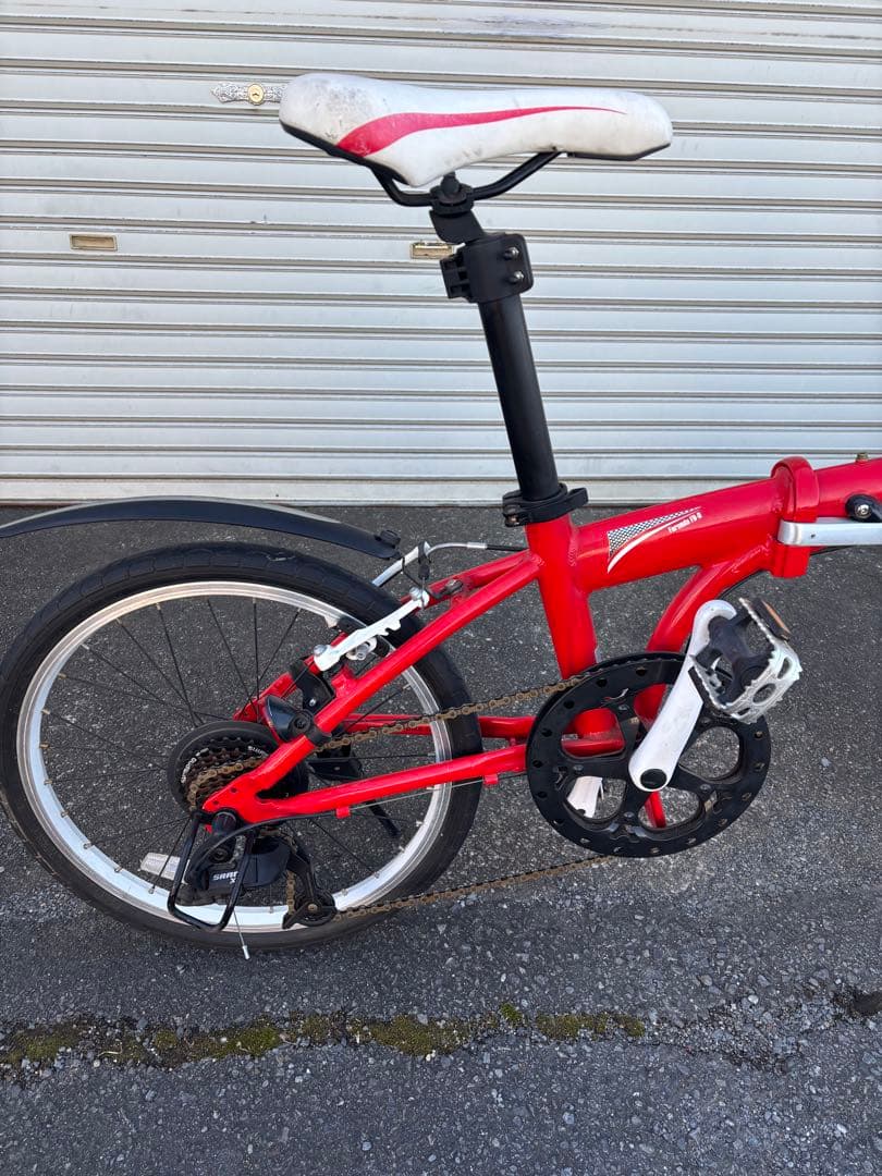 Ferrari 折りたたみ自転車 アルミフレームレッド