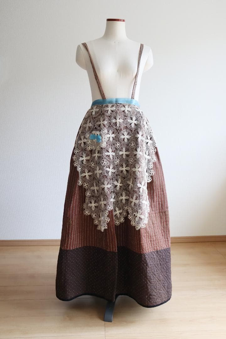 エプロン・三角巾 1930s Hand Made Tenerife Lace Half Apron