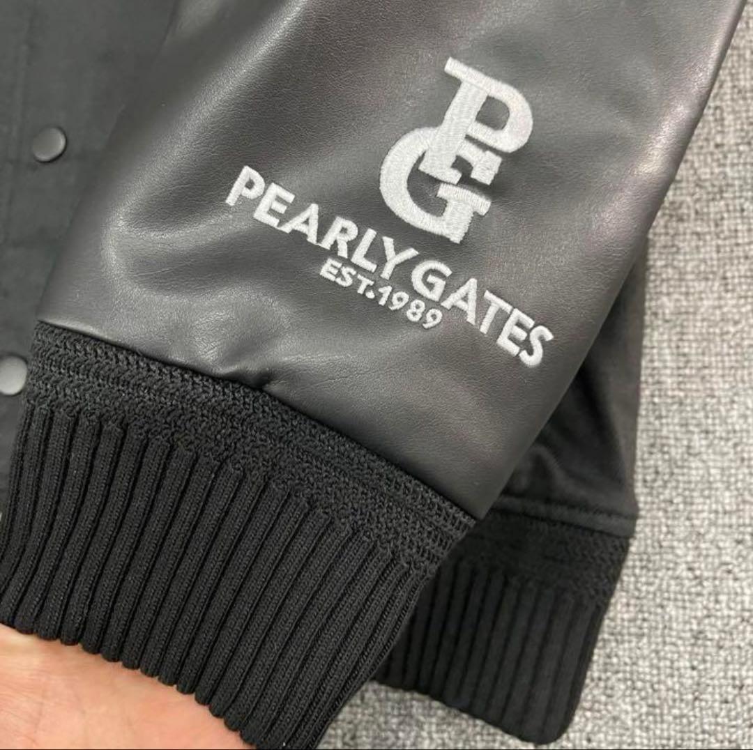 PEARLY GATES ブラックデニム×合皮ジャケット