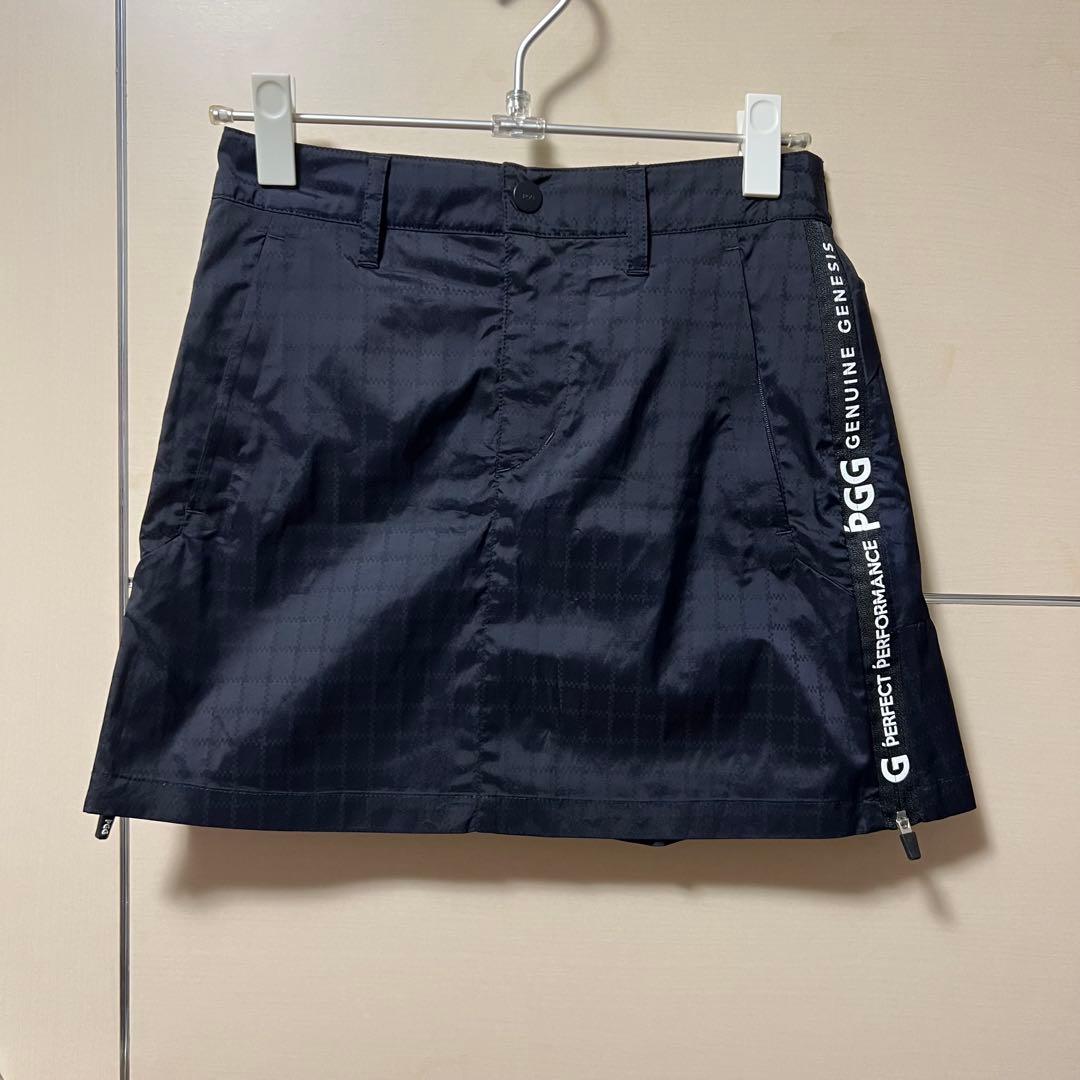 PGG タフレックス ストレッチ スカート ゴルフ ネイビー