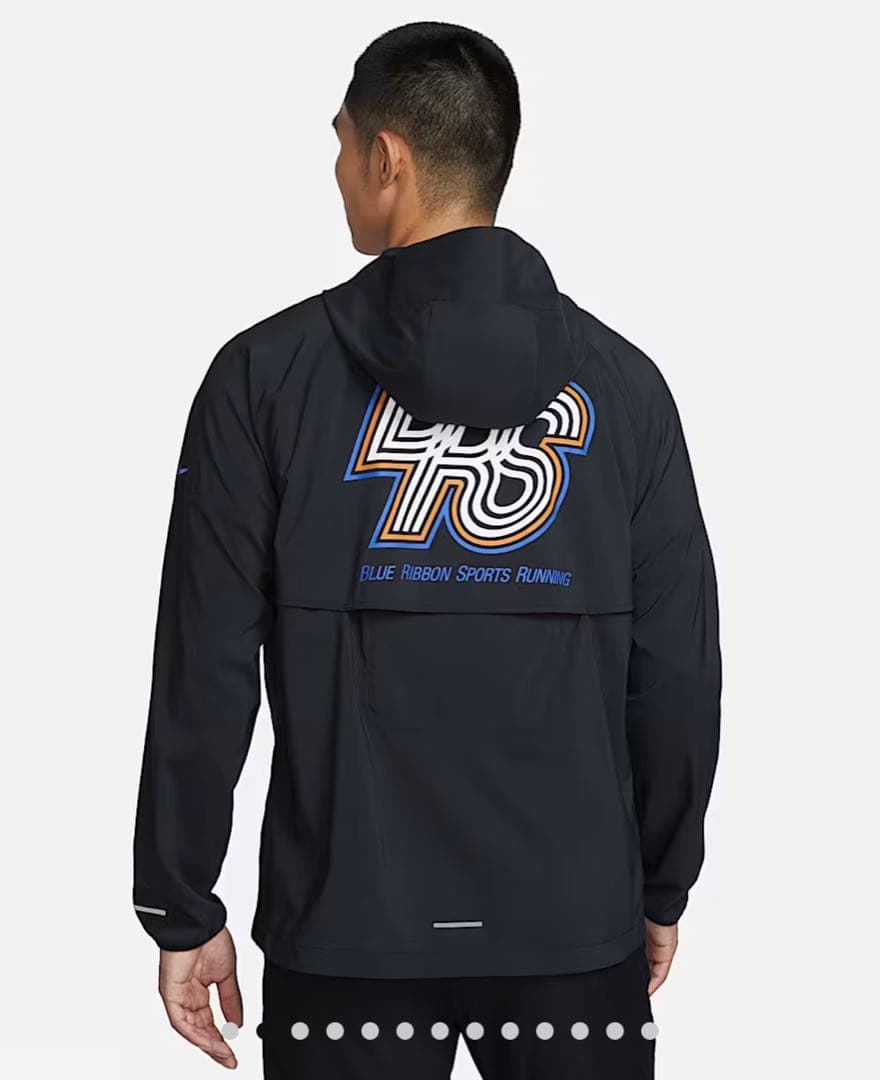 NIKE ナイキ　ランニングジャケット　撥水　フルジップ　黒　ブラック　L 新品