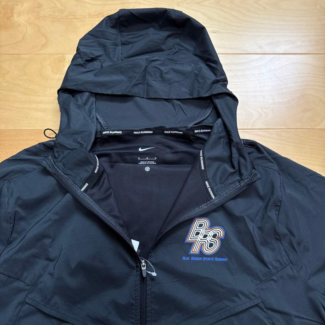 NIKE ナイキ　ランニングジャケット　撥水　フルジップ　黒　ブラック　L 新品