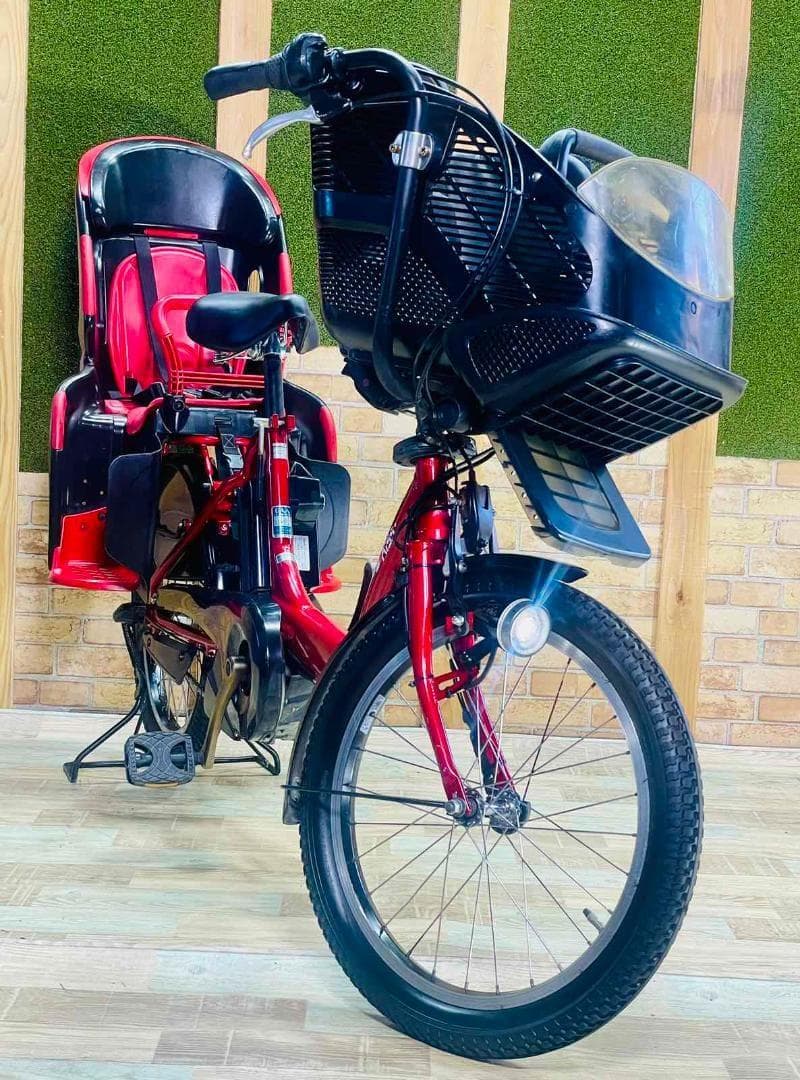 値上直前 レッド系 ヤマハ 子供乗せ電動アシスト自転車 ZH3006