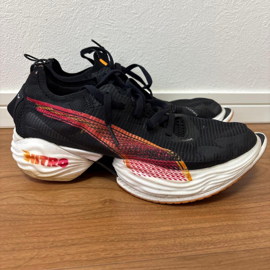 Puma ファストアール2 ランニングシューズ ブラック/レッド25.5