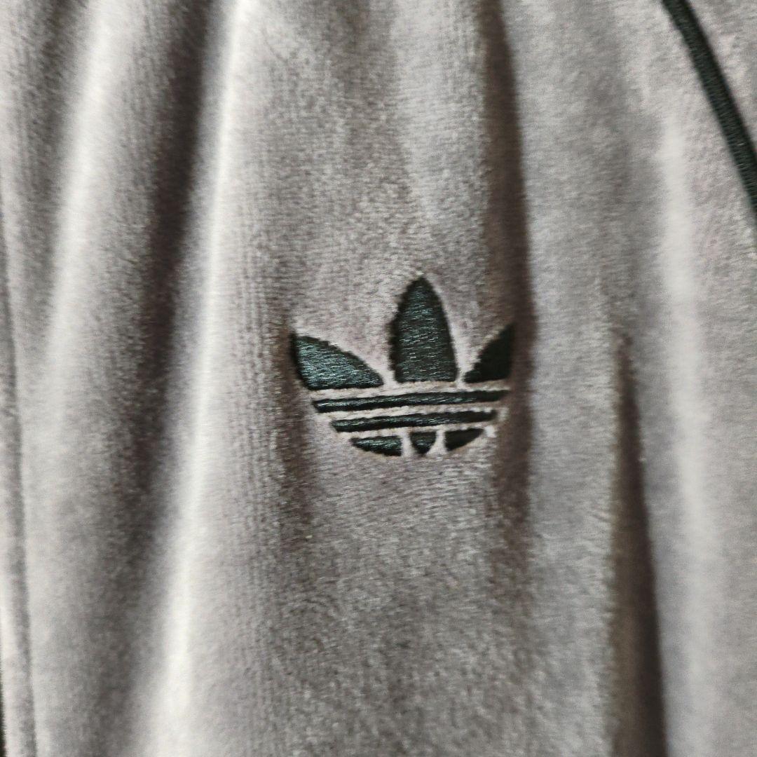 adidas グレー ジャージ　ベロア　トラックジャケット　jx1562 S