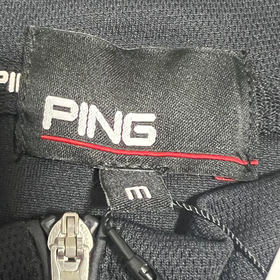 ピン　ゴルフ　PING 長袖ハーフジップシャツ　M 新品　定価1.2万　春ゴルフ