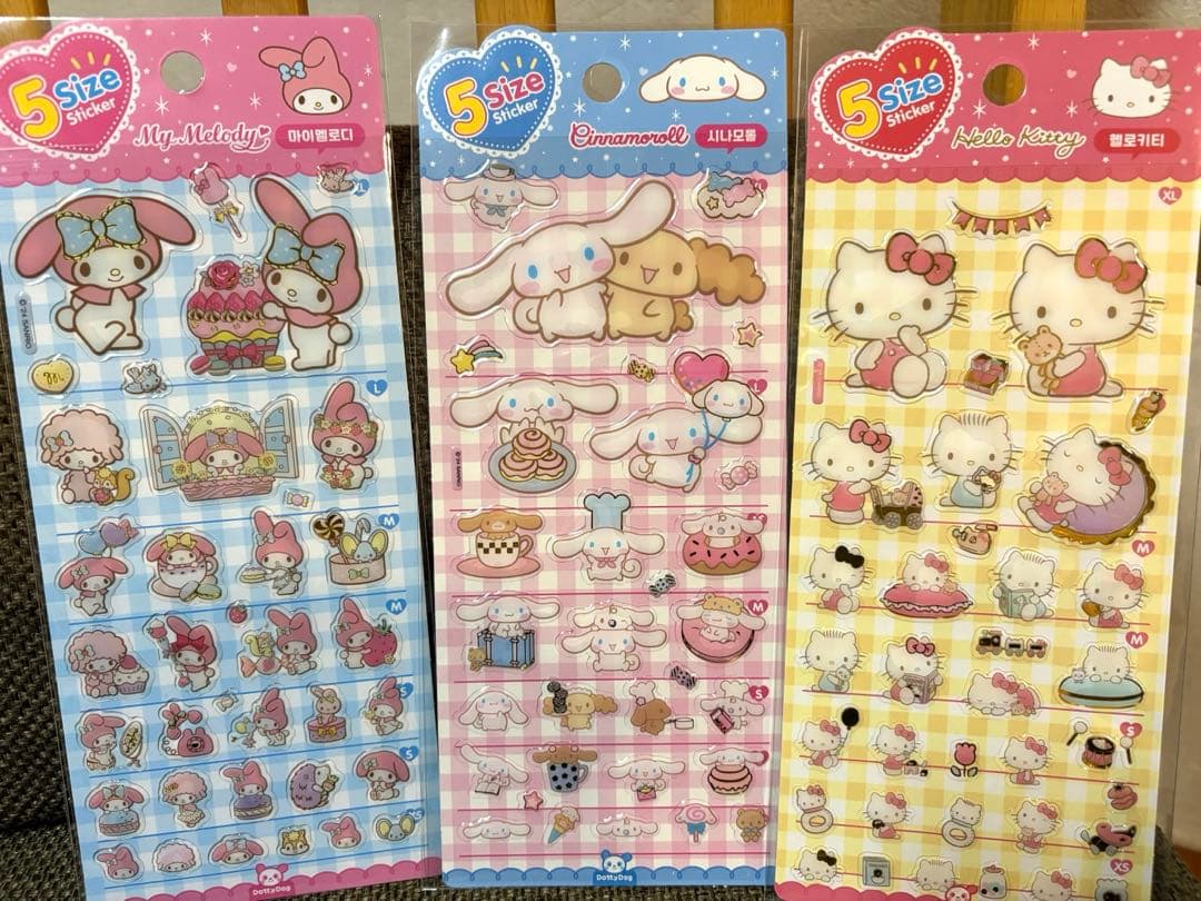 サンリオ　ポケモン　7枚セット　5サイズステッカー　品薄商品