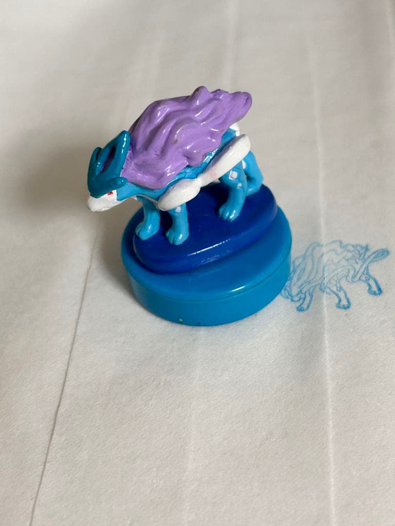 ポケモン スタンプ スイクン フィギュア ハンコ