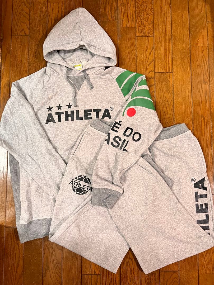 ATHLETA フード付きスウェット グレー Oサイズ