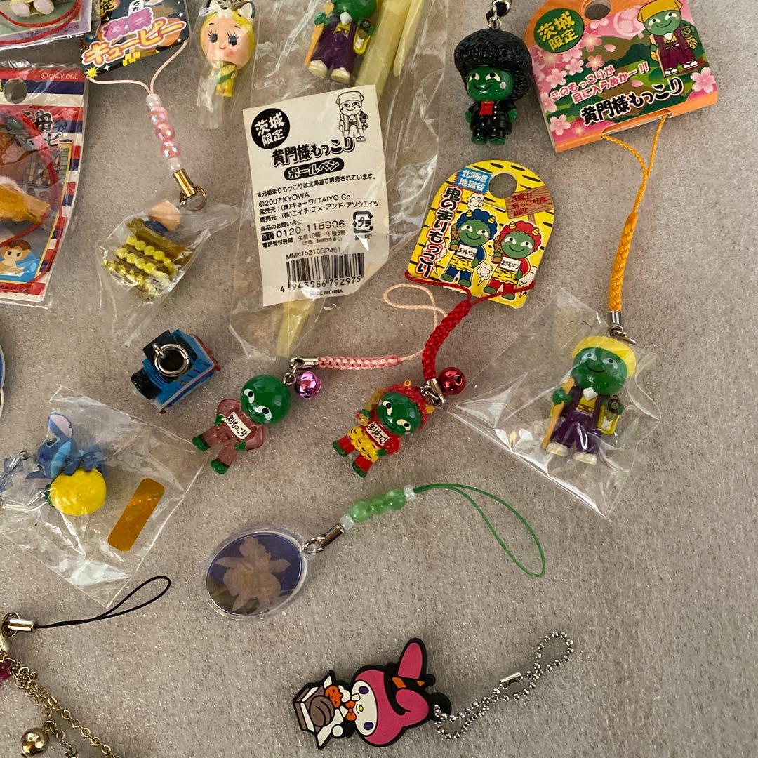 まとめ売り、、キューピー、まりもっこり、ピーナッツ、マイメロ等ストラップセット